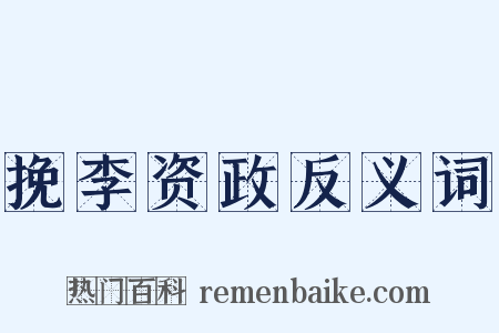 挽李资政反义词是什么意思的图片